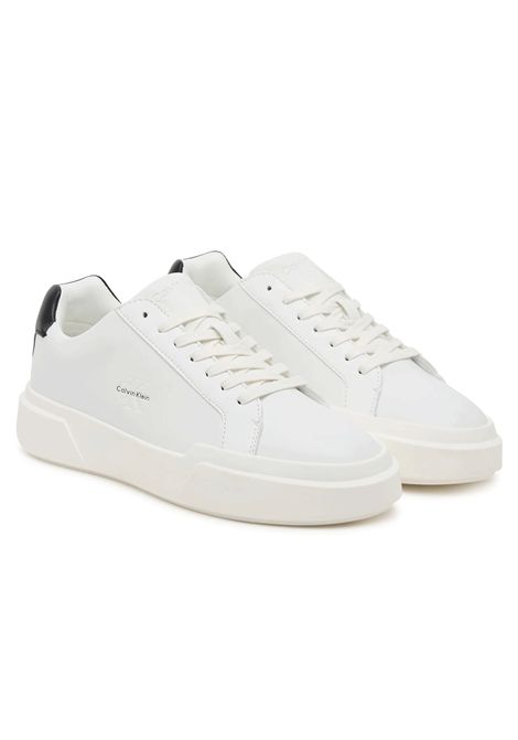 Scarpe Tommy Hilfiger Chunky Cupsole LaceUp LTH Bianco Nero Donna CALVIN KLEIN | Sneakers | YW0YW01947-01W